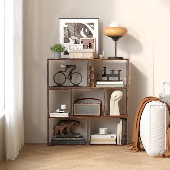 Zenira Cube Bookcase,Freestanding Storage Shelf Organizer,Display Bookshelf For Living Room,Study,Home Office