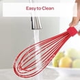 thumbnail image 3 of Silicone Whisks for Cooking, Non-Scratch, Clear Acrylic Handle, Hanging Hook, Batter, Eggs, Dressings (Navy), 3 of 5