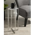 thumbnail image 5 of Kate and Laurel Jaspur Modern Drink Table, Gray and Silver, Decorative Glam Marble Accent Table for Display and Storage, 5 of 6