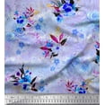 thumbnail image 1 of Soimoi polyester Crepe Fabric Leaves & Rose Flower Print Fabric by Yard 42 Inch Wide, 1 of 1