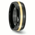 thumbnail image 4 of Ceramic Black with 14k Inlay 8mm Polished Band Size 9, 4 of 6