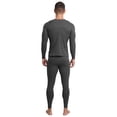 thumbnail image 4 of Moggemol Ensemble Thermique d'Hiver pour Homme, Couche de Base Douce avec Encolure Ronde pour la Randonnée en Plein Air Gris Foncé 3TG, 4 of 5
