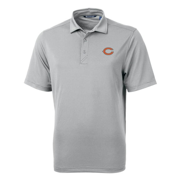 Men's Cutter & Buck Gray Chicago Bears Virtue Eco Pique Recycled Polo