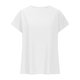 thumbnail image 4 of Tops de Verano de Mujer Suelto Ajuste Primavera Y Verano Suéter Casual Color Sólido Manga Corta Cuello Redondo, Camiseta Suelta de Poliéster, 4 of 9