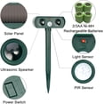 thumbnail image 4 of Ultrasonic Animal Repeller,Outdoor Weatherproof Solar Powered Rodent Repeller with Motion Activated Flashing LED Light,Repel Dogs,Cat,Squirrels,Raccoon,Rabbit,Fox & More, 4 of 8
