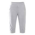thumbnail image 4 of Luvior Women’s High Waist Capri Yoga Pants – Stretchy Side Pocket Workout Leggings, Breathable Casual Fitness Bottoms for Daily Wear White L, 4 of 4