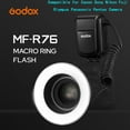 thumbnail image 2 of Godox MF-R76 LED Micro Ring Flash with 2600mAh Li-ion Battery and LCD Display Adapter Rings for Canon Nikon Fuji Olympus Panasonic Pentax Camera Flash Speedlight Speedlite Light, 2 of 9