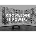 thumbnail image 2 of ArtsyQuotes 24x19 White Modern Wood Framed Museum Art Print Titled - Francis Bacon Quote: Knowledge is Power, 2 of 4