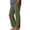 Army Green, variant on Summer Womens Pants Lightweight Casual Drawstring Elastic Waist Lounge Trousers Trendy Side Tie Knot Split Slit Palazzo Pants with Pockets
