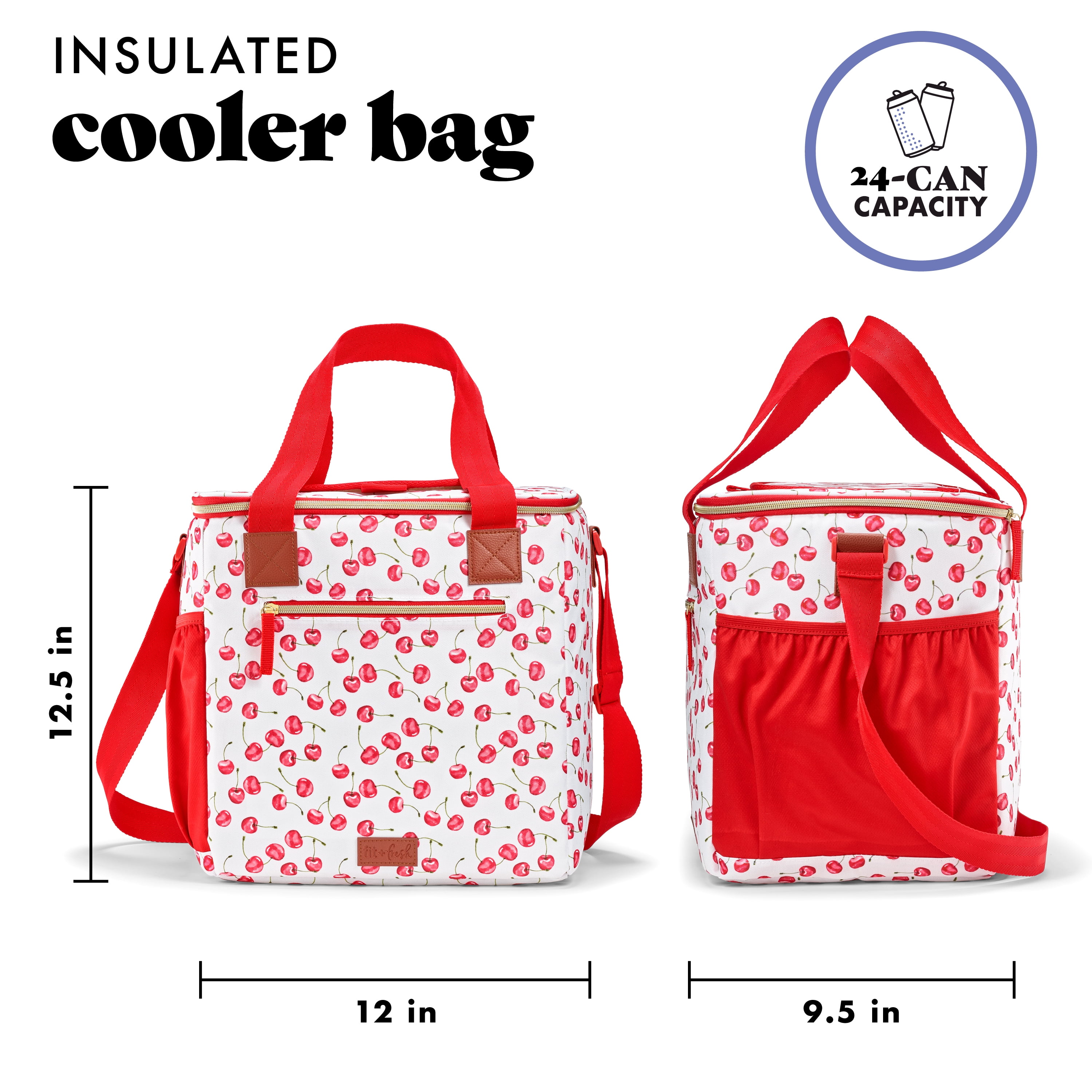 Fit & Fresh, 24-Can Soft Sided Insulated Cooler Bag, Leak Proof