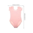 thumbnail image 6 of KALLORY Ballet Leotard Pink Cotton 1Pcs Short Sleeve 47.2X14.6X0.2In, 6 of 10