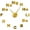 Gold, variant on Chemical Element Symbols Frameless Wall Clock Stickers, DIY Modern Decorative Clocks for Living Room, Bedroom, Office - Easy to Install, Large 3D Clock Design (Gold,27in)