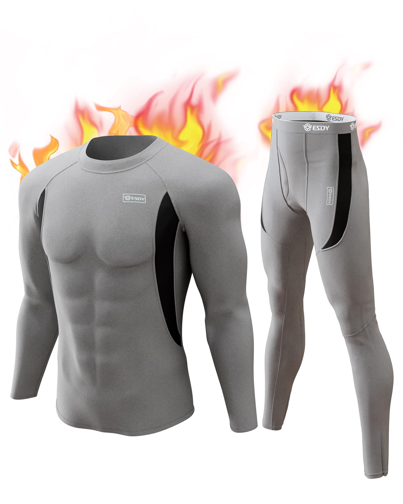 Conjunto De Ropa Interior Térmica Para Hombre, Capa Base Superior E