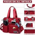 thumbnail image 3 of Tote Bag for Women,Multi Pockets Shoulder Handbag,Nurse Bag for Work,Large Cross body Purse,Fashion Nylon Top Handle Satchel, 3 of 12