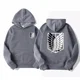 thumbnail image 2 of Sudadera con capucha de Attack on Titan para hombre y mujer, suéter de Anime, ropa de calle Harajuku, Shingeki no Kyojin, 2 of 2