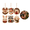 D#4, variant on 6‑Pack Christmas Diamond Painting Wooden Hanging Ornaments, Pearl Diamond Art DIY Craft Kit for Adults, Xmas Tree Decoration for Home & Party Gifting (Xmas Cats)