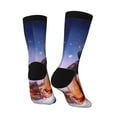 thumbnail image 3 of Goofa Lantern On Snow With Christmas Printed Men's Crew Socks, Soft Durable Breathable Moisture-Wicking with Odor Control Cotton socks, 3 of 9