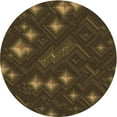 thumbnail image 1 of Ahgly Company Indoor Round Patterned Oak Brown Area Rugs, 6' Round, 1 of 1