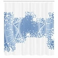 thumbnail image 3 of Ambesonne Geometric Shower Curtain, Old Worn out Mosaic, 69"Wx84"L, Pale Blue, 3 of 3