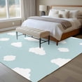 thumbnail image 4 of Clouds Area Rug 5x8 FT, Non Slip Bedroom Throw Carpet, Cartoon Blue Sky Minimalist Aesthetic Washable Soft Floor Carpet Non-Shedding Rug for Living Room Nursery Dorm Office, 4 of 9