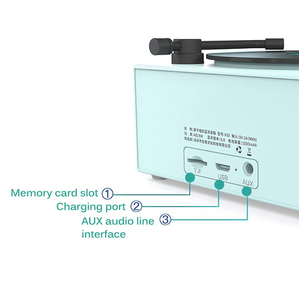 Vinyl Record Player Bluetooth Speaker Retro Desktop Wireless Small Speaker