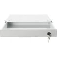 thumbnail image 6 of Sliding Pull-out Under Table Drawer for Office Desk, Drawer For Under Desk, Undermount Drawer for Sit Stand Workstation (White, 14", Lockable), 6 of 16