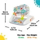 thumbnail image 3 of Bright Starts Asiento de piso para bebé para aprender a sentarse, 2 posiciones crece con el bebé, silla de bebé portátil, incluye juguetes sensoriales, unisex, 4-12 meses, paraíso lúdico, 3 of 5