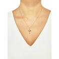 thumbnail image 3 of Brilliance Fine Jewelry Cubic Zirconia Cross with Heart Pendant in Gold-Filled,18", 3 of 4