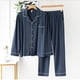 thumbnail image 2 of Conjuntos de Pijama Para Hombre, Ropa de Dormir de Manga Larga, Cárdigan Informal Liso, Ropa de Dormir, Tops Y Pantalones, Traje de Cobertura Odeerbi  ODB120330, 2 of 3