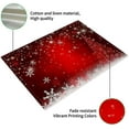 thumbnail image 3 of Christmas Placemats Set of 4 Washable 12 x 18 Inches Winter Placemats Red White Snowflake Table Placemats Linen Non-Slip Heat Resistant Xmas Red Table Mats for Home Holiday Party Kitchen Table Decor, 3 of 6
