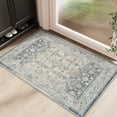 thumbnail image 4 of SIXHOME 2'x3' Small Area Rugs Entry Rug Door Mat Washable Ombre Vintage Floral Door Rug Aesthetic Carpet Soft Rugs for Bedroom Kitchen Bathroom Entryway Laundry Room Retro Home Decor Blue, 4 of 8