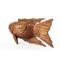 thumbnail image 7 of Wooden Hand Carved Koi Fish Statue Figurine Sculpture Art Home Decor Accent Handmade Handcrafted Seaside Tropical Nautical Ocean Coastal Decoration, 7 of 7