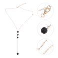 thumbnail image 3 of 1pc Volcanic Stone Craft Pendant Necklace Creative Girl Necklace Clothes Decor, 3 of 8