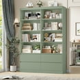thumbnail image 3 of Homfa 71″ Tall Bookcase with 4 Drawers, 8 Cubes 6-Tier Double Row Bookshelf, Bookcase for Home Office Living Room, Green, 3 of 7