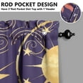 thumbnail image 5 of Kitchen Curtains 36 Inch Short - 3 Panel Set, Gothic Celestial Sun and Moon Print, Mystical Starry Night Astrology Aesthetic, Rod Pocket Window Curtain, Easy Wash, 5 of 6