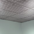 thumbnail image 2 of FASÄDE Diamond Plate Decorative Vinyl 2ft x 2ft Lay in Ceiling Panel in Crosshatch Silver (5 Pack), 2 of 5