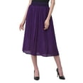 thumbnail image 2 of Rayon Womens Skirts Gauze High Waist Skirt for Women Solid Midi Skirt for Ladies Long Knee Length Girls Fashion Online By Oussum, 2 of 6