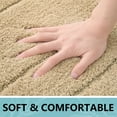 thumbnail image 2 of Smiry Microfiber Bathroom Rugs, 24"x47" Soft and Absorbent Bath Rugs, Non-Slip Machine Wash bath mats, Beige, 2 of 6