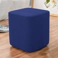 thumbnail image 5 of YWMJZEU Square Storage Stool Ottoman Covers Decorative Furniture Cover Elastic Polyester Dark Blue, 5 of 8