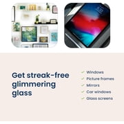 Truly Free Natural Glass Cleaner with 1 Refillable Empty Bottle & 2 Refills, 16 oz, 3 Count