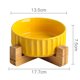 thumbnail image 2 of Cuencos de cerámica para perros y gatos Laklulu con soporte de madera, base antideslizante, plato para comida y agua para mascotas con peso, 2 of 5