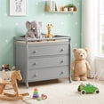 thumbnail image 4 of Furnibear Multi-Tier Infant Changing Table with Shelves, Gray, 4 of 11