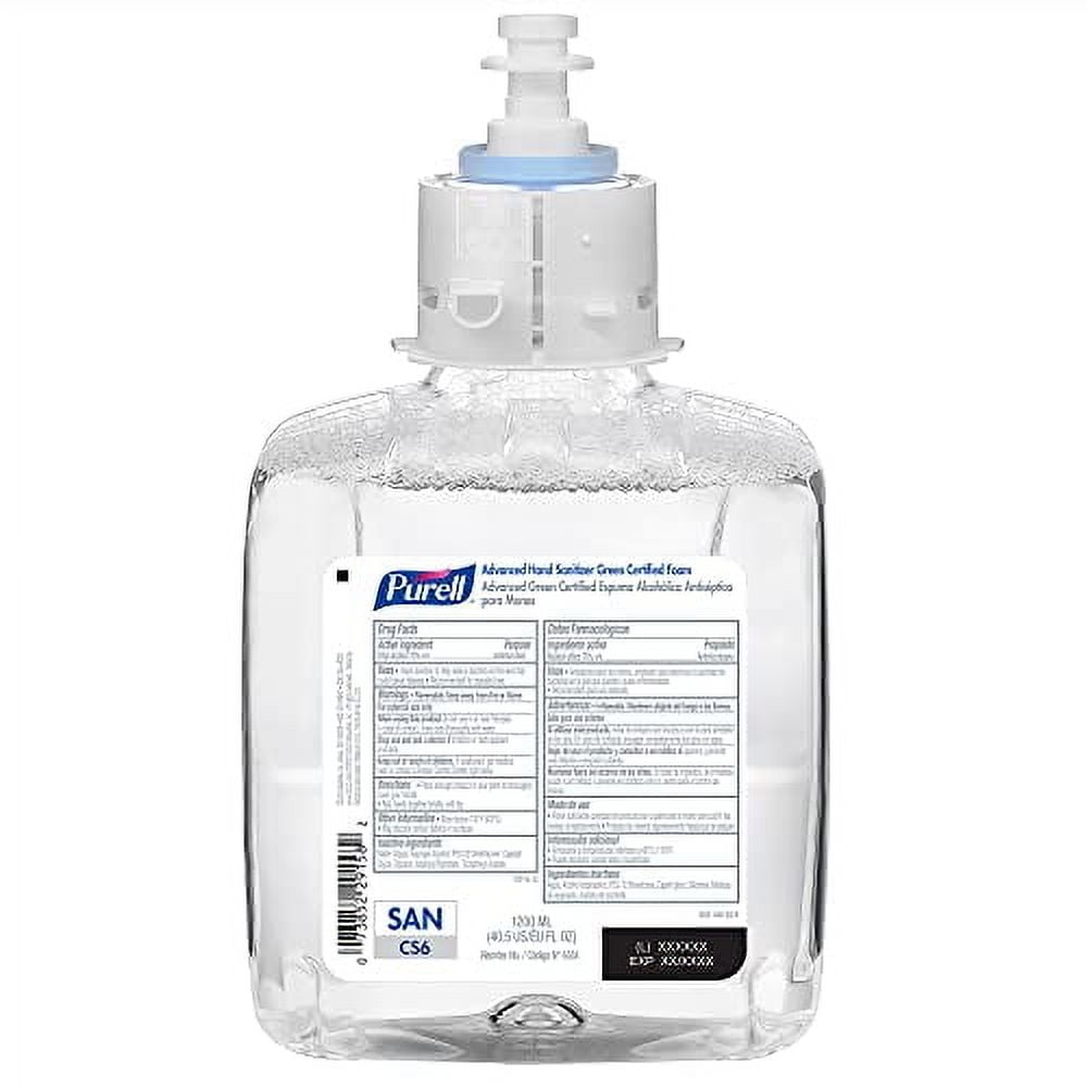PURELL 6551-02 1200 ml Fragrance-Free Advanced Hand Sanitizer Green Certified Foam Refill for CS6 Dispensers (2/Carton)