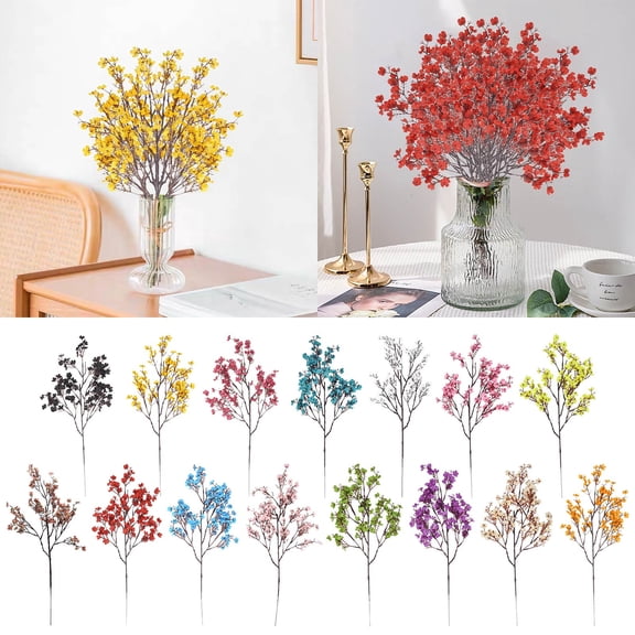 Zen-Inspired Imitation Branches for Home Decor, Realistic Peach Blossoms, Dried Flower Stems for Vase, Tea Room & Wedding