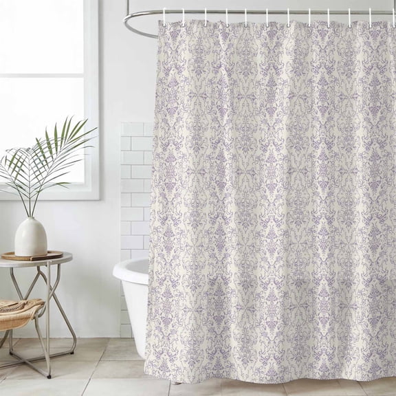 Boho Purple Pattern Waterproof Fabric Shower Curtain,Modern Geometric Southwestern Vintage Waterproof Fabric Shower Curtain for Bathroom Curtains Bathtubs Shower Curtains with 12 Hooks Stall 48x72in