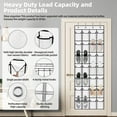 thumbnail image 3 of Over the Door Shoe Organizer, 28 Large Pockets, Breathable Mesh Hanging Shoe Rack, Space Saving Closet Storage Holder, White, 3 of 7
