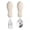 Beige, variant on Toddler Utensils, Oimcto forks and Spoons Silverware Set with Plastic Handle, Stainless Steel toddler Silverware, Dishwasher Safe, BPA-Free, 4.7 x 1.2 Inch for Little Hands, Beige