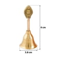 thumbnail image 5 of Shubhkart Nitya Polished Brass Hand Held Naag Ghanti Bell for Puja, Small, 5 of 8