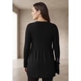 thumbnail image 2 of Jessica London Women's Plus Size Ribbed Baby Doll Tunic Sweater, 2 of 4