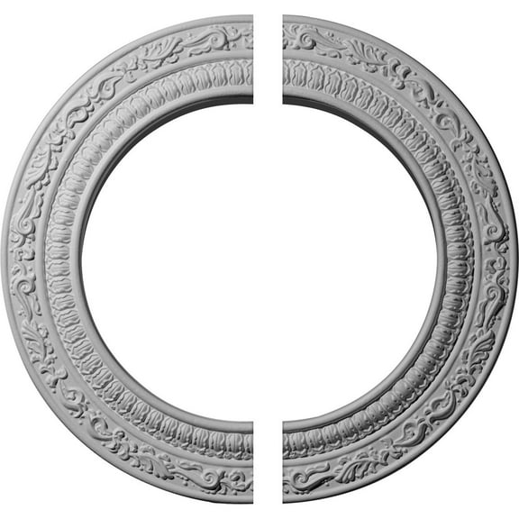 12"OD x 8"ID x 1/2"P Andrea Ceiling Medallion, Two Piece (Fits Canopies up to 8")